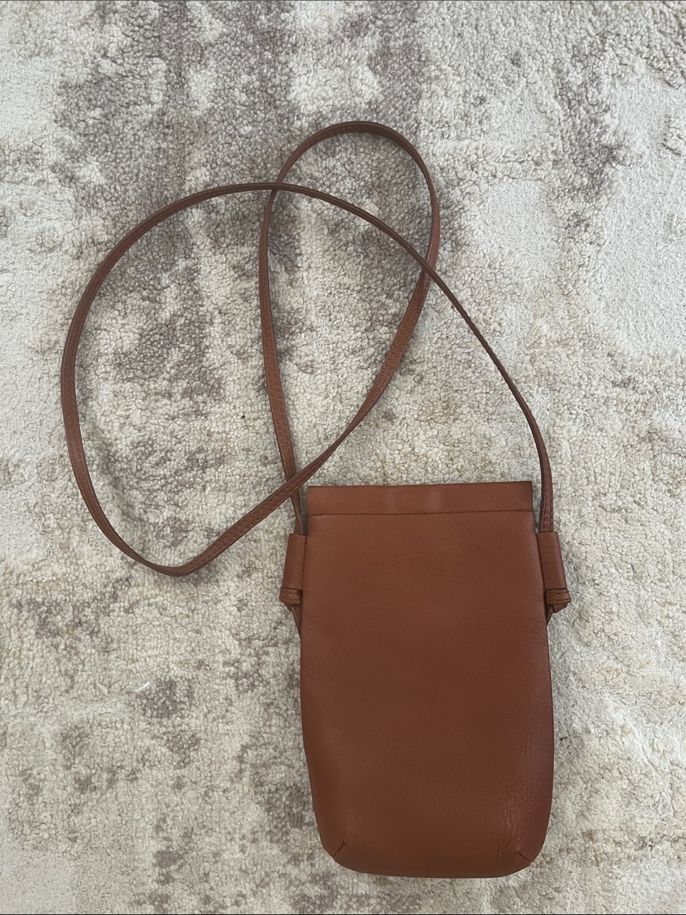 Madewell Tan Leather Crossbody Phone Pouch NWT